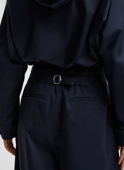 Bio Twill Triple Pleat Cropped Pant