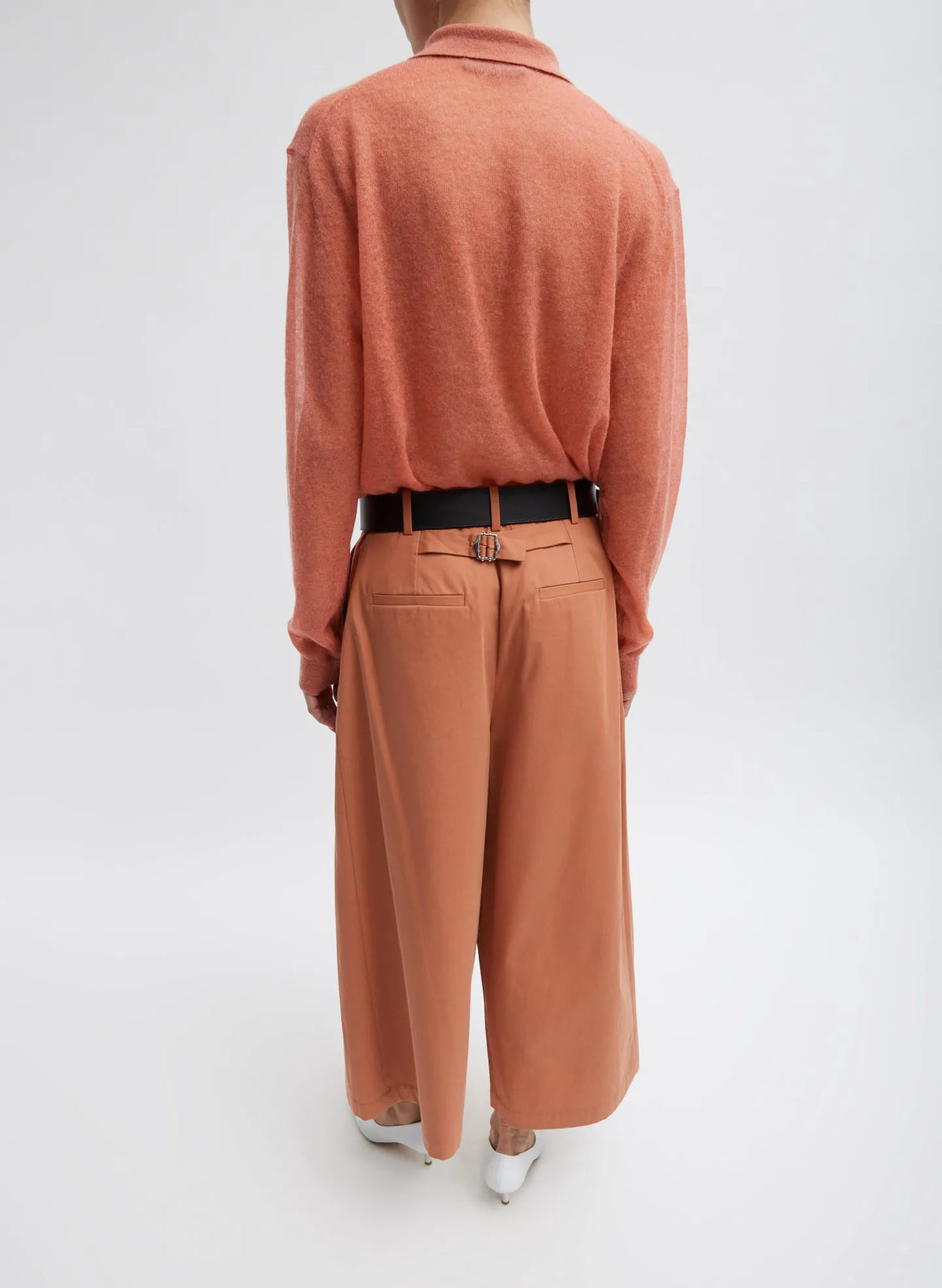Bio Twill Triple Pleat Cropped Pant