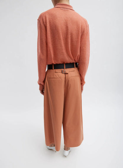 Bio Twill Triple Pleat Cropped Pant