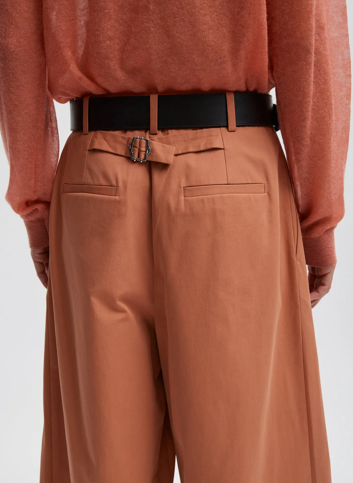 Bio Twill Triple Pleat Cropped Pant