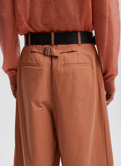 Bio Twill Triple Pleat Cropped Pant