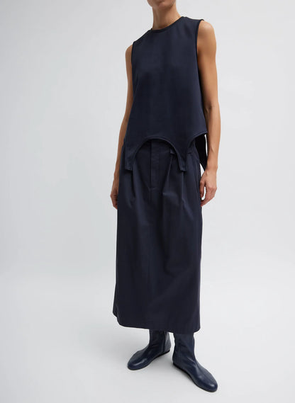 Bio Twill Triple Pleat Skirt