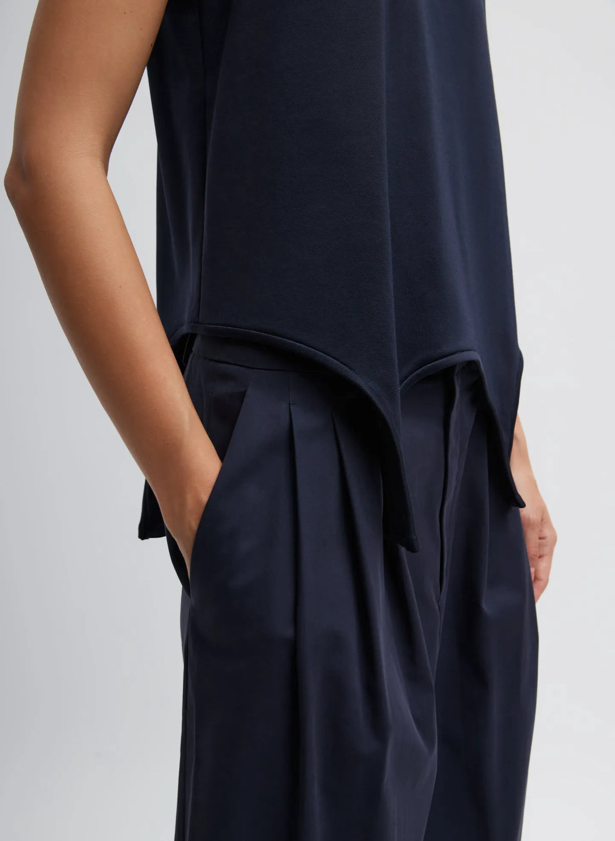 Bio Twill Triple Pleat Skirt