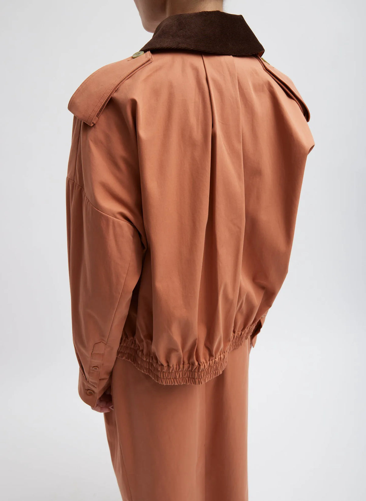 Bio Twill Bomber Jacket With Removable Corduroy Collar
