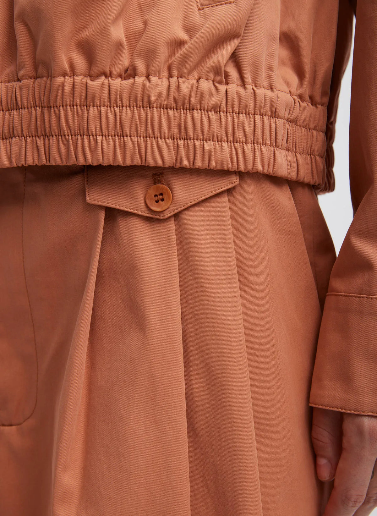 Bio Twill Bomber Jacket With Removable Corduroy Collar