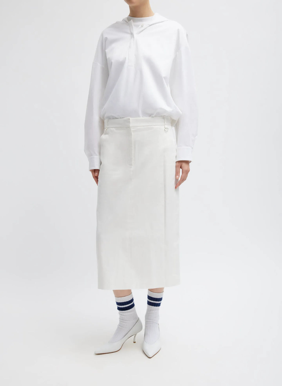 Chino Convertible Pleated Skirt