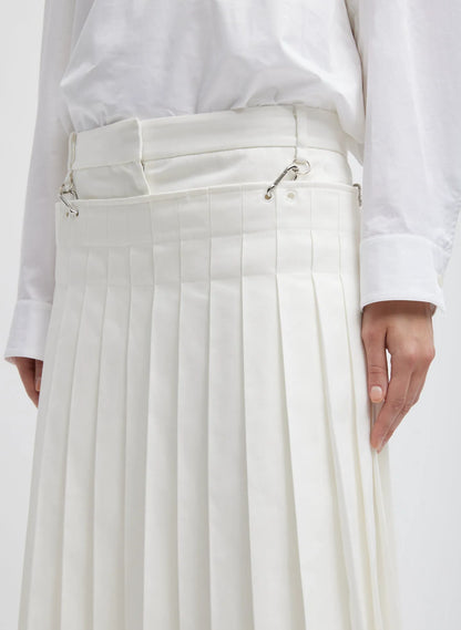 Chino Convertible Pleated Skirt