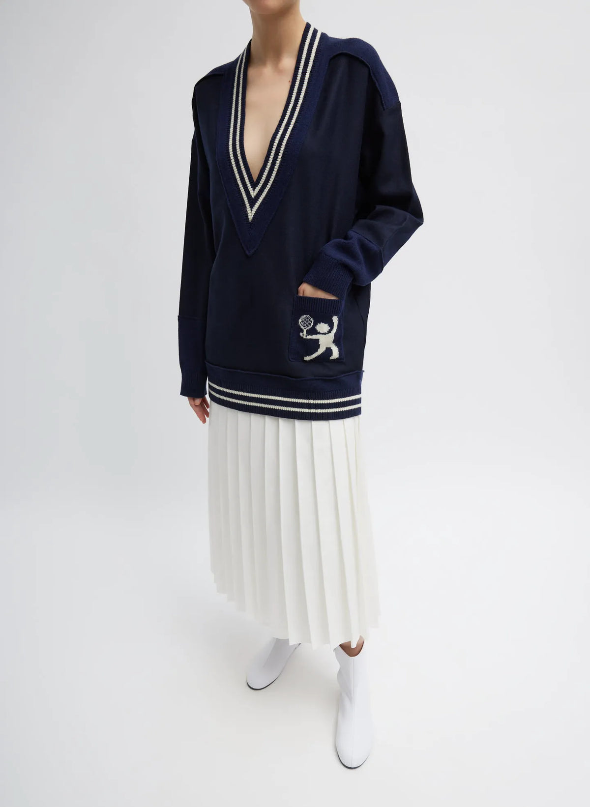 Chino Convertible Pleated Skirt