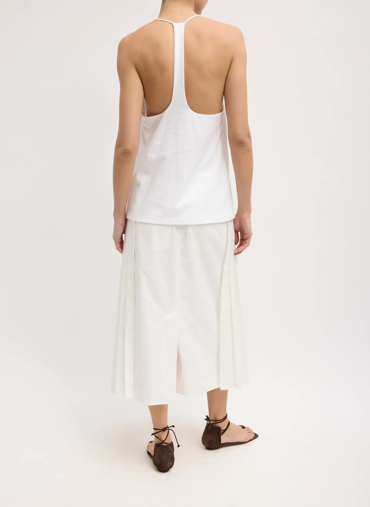 Chino Convertible Pleated Skirt