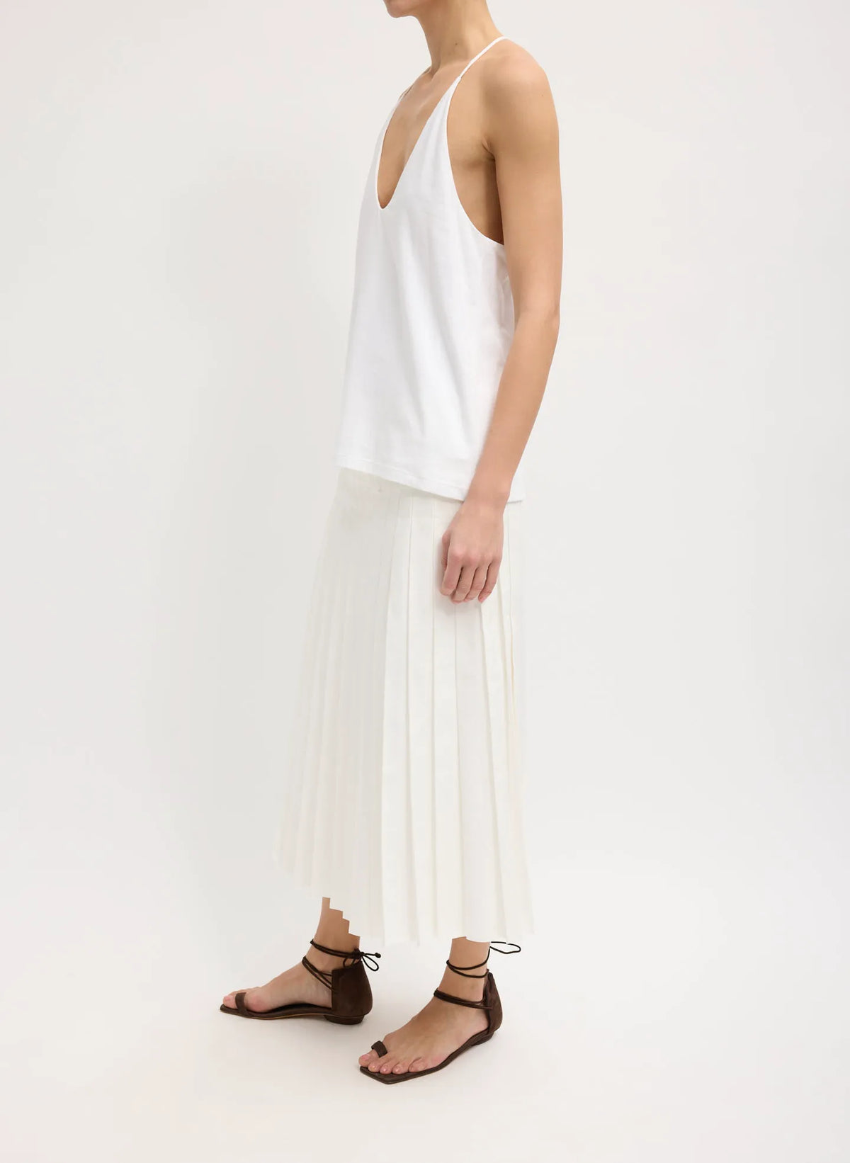 Chino Convertible Pleated Skirt