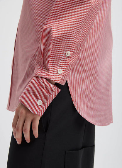 Mini Check Shirting Detached Slim Shirt