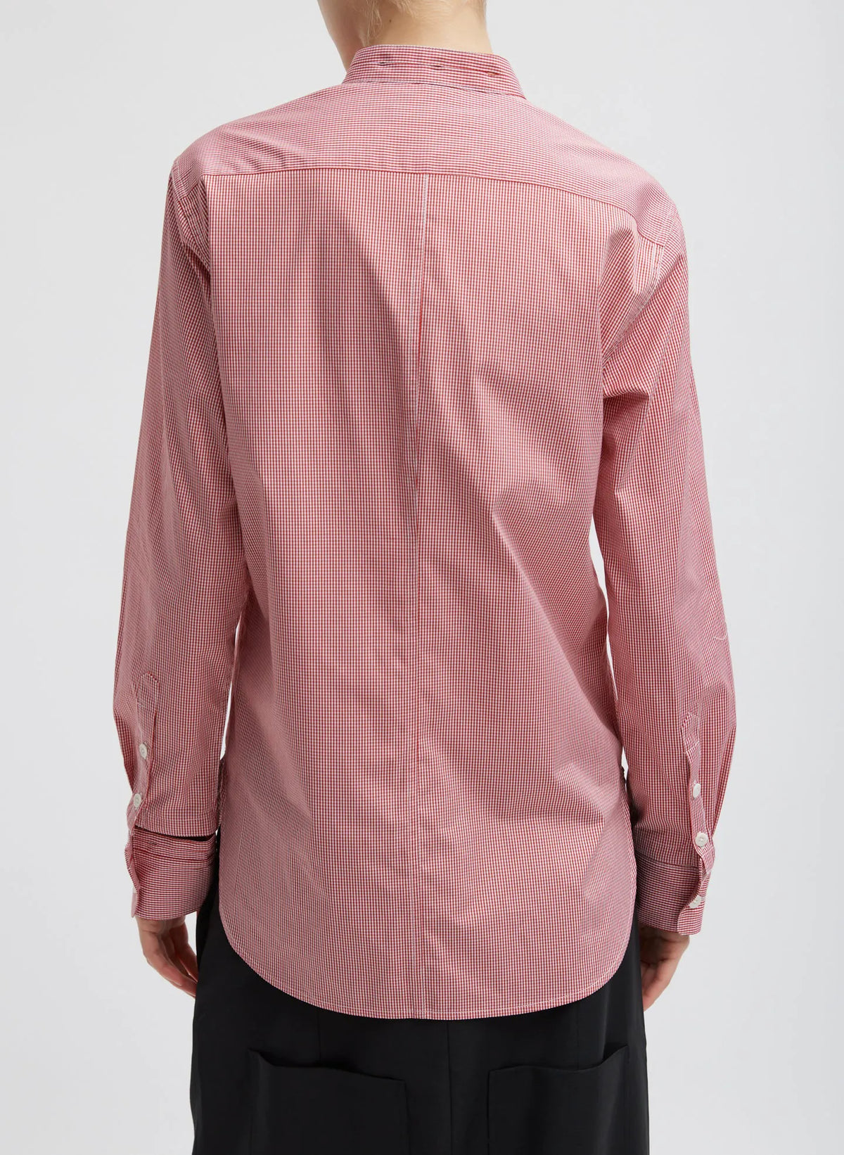 Mini Check Shirting Detached Slim Shirt