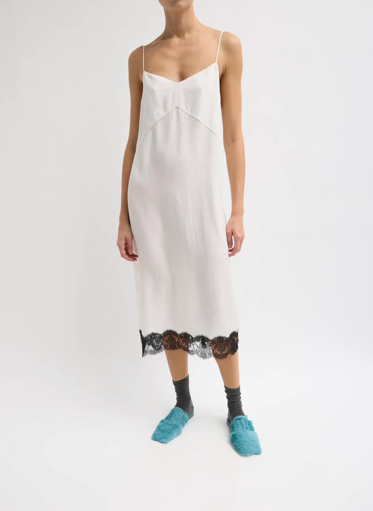 Lace Applique Slip Dress