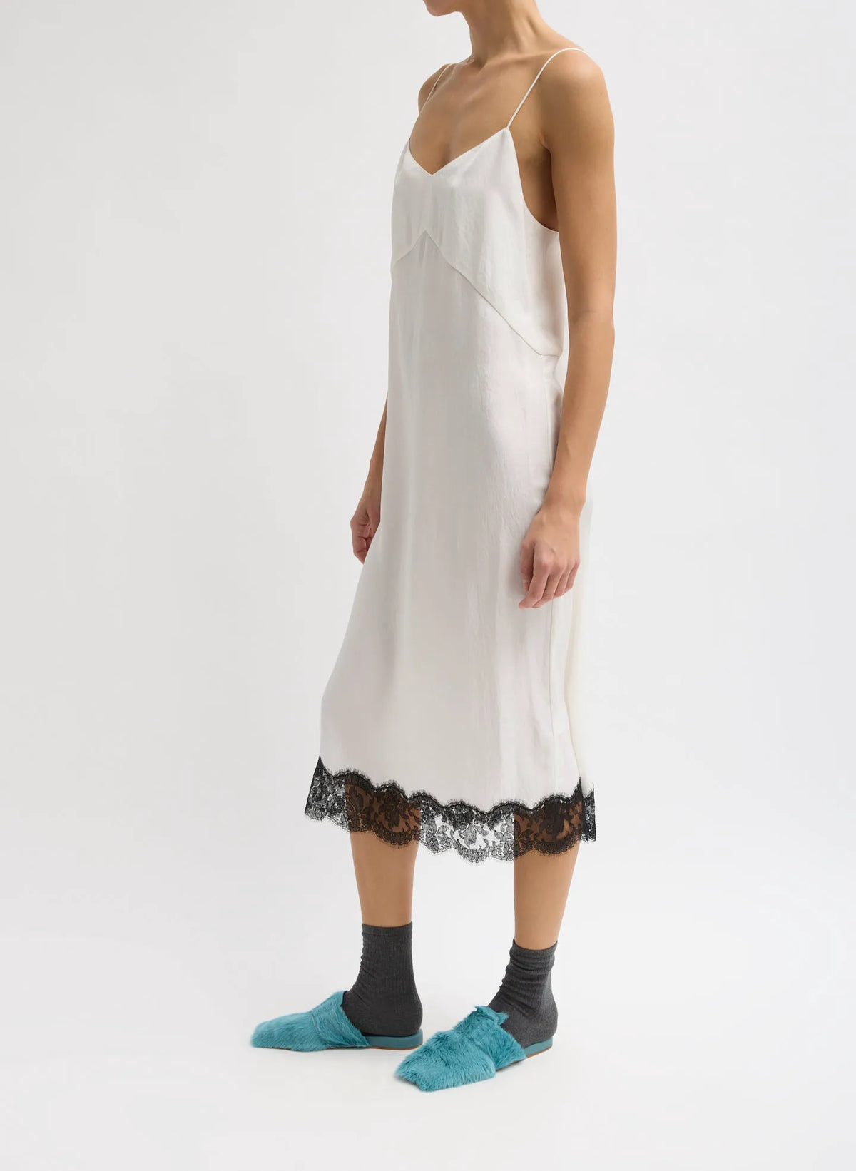 Lace Applique Slip Dress