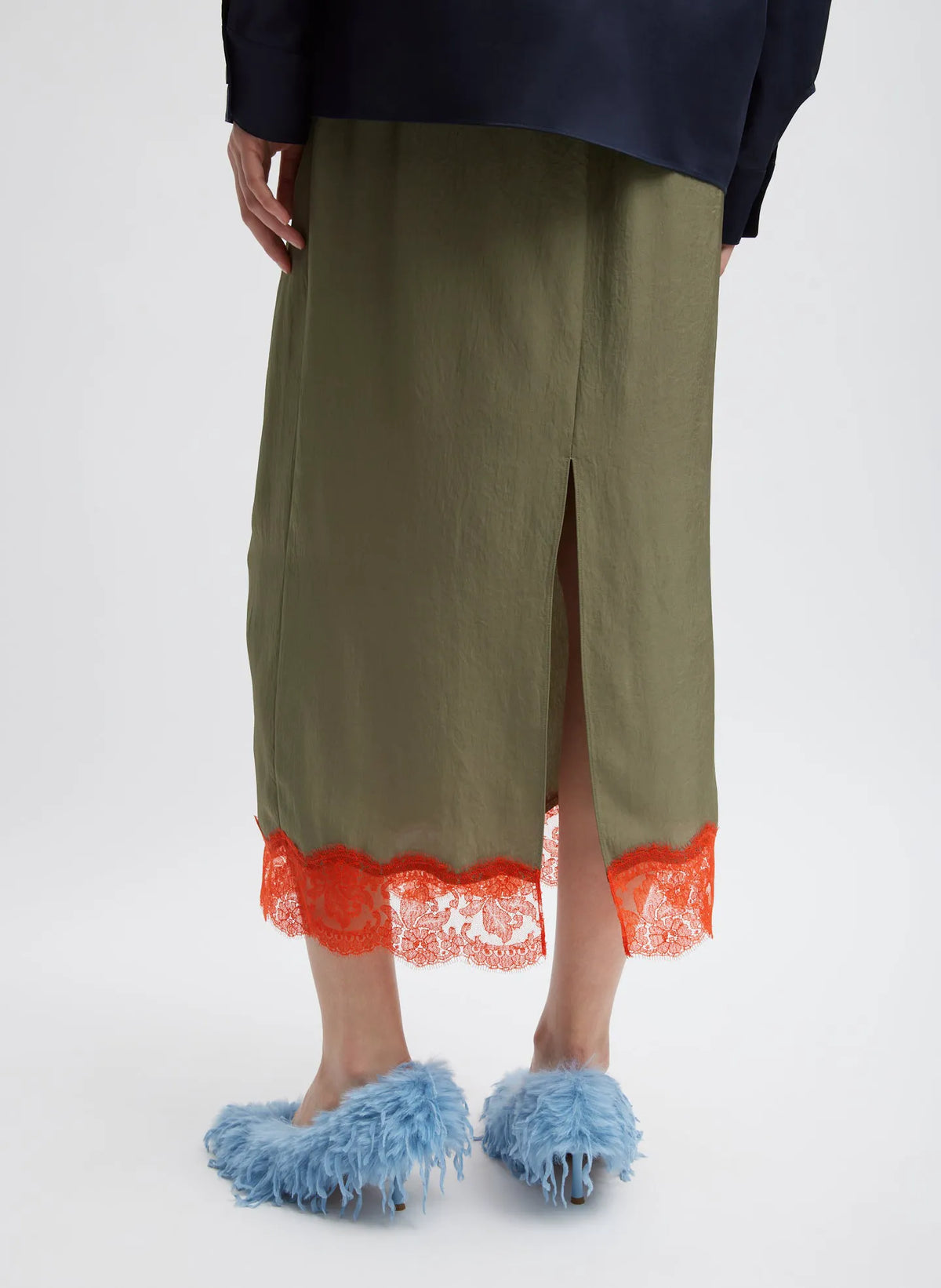 Lace Applique Slip Skirt