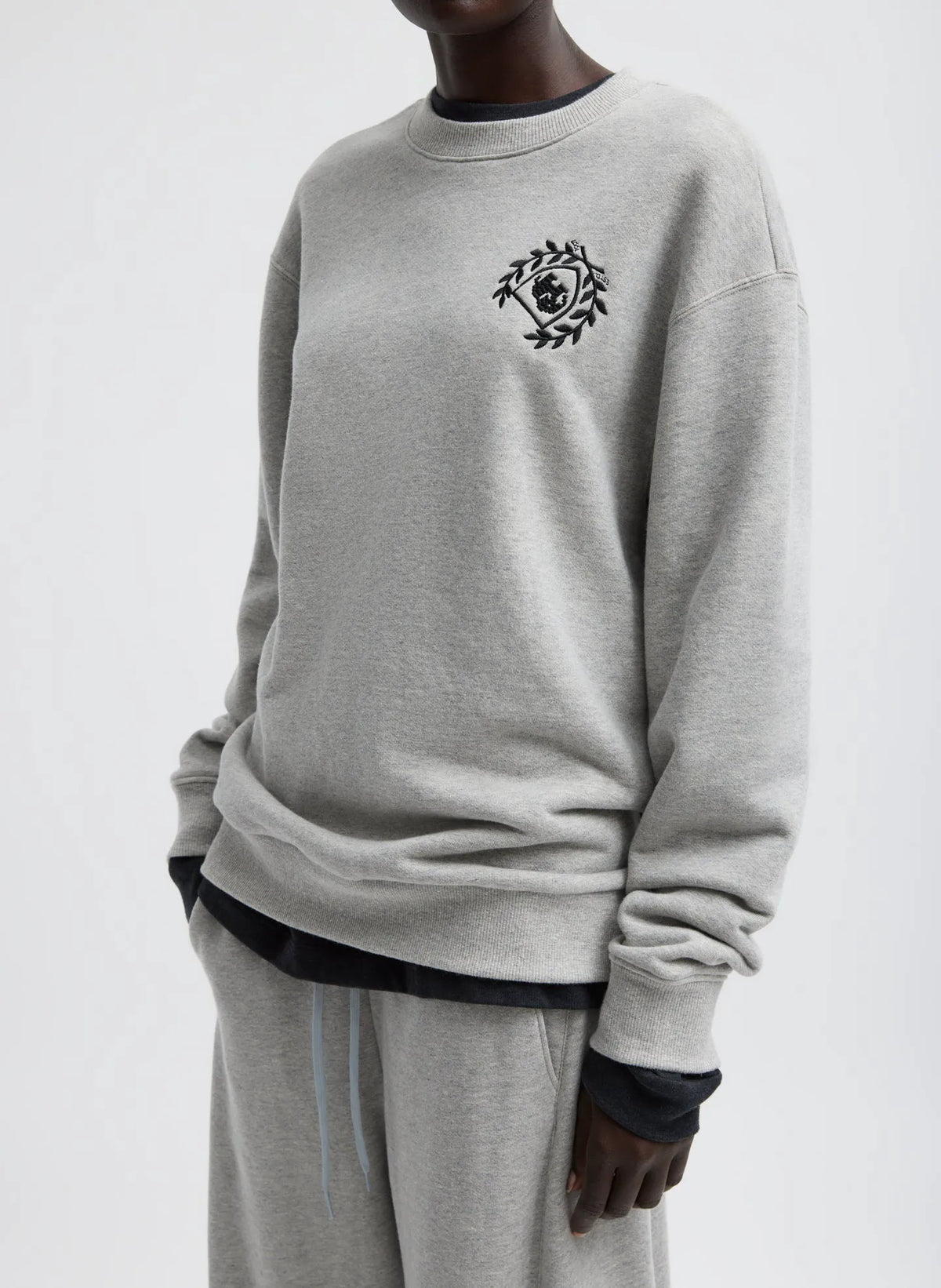 Embroidered Patch Sweatshirt
