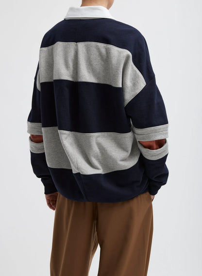 Polo Collar Cocoon Sweatshirt