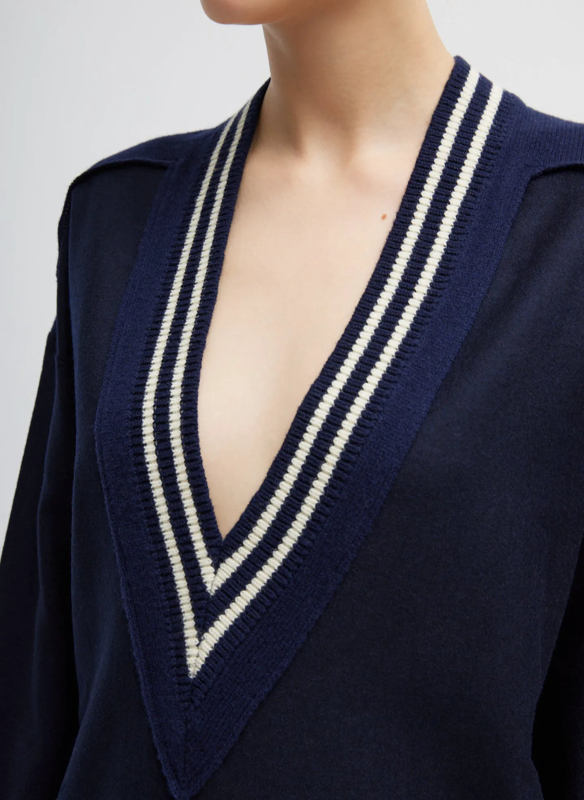 Tilden Deep V-Neck Tennis Sweater