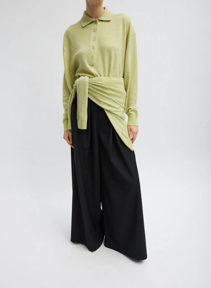 Tropical Wool Walker Wide Leg Pant