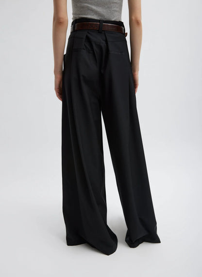 Tropical Wool Walker Wide Leg Pant