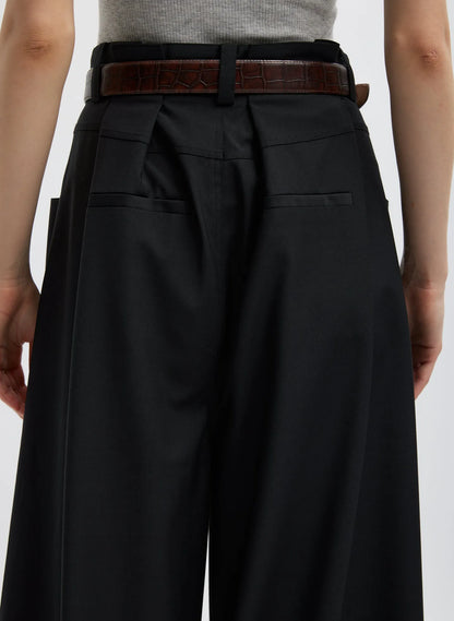 Tropical Wool Walker Wide Leg Pant