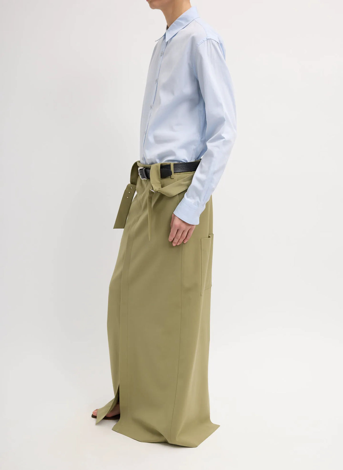 Tropical Wool Convertible Overall Skirt