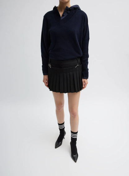 Washable Cashmere Warp V-Neck Pullover