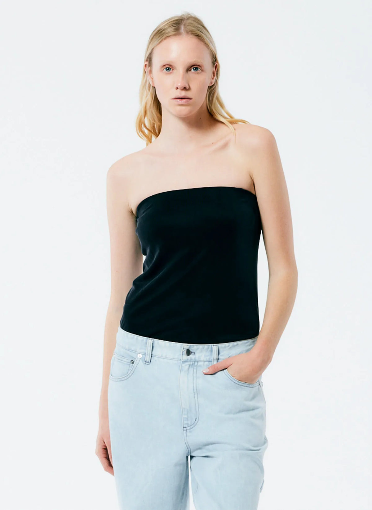 Deeba Cupro Strapless Convertible Top