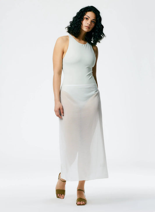 Sheer Gauze Maxi Pencil Skirt