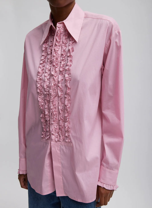 Light Weight Cotton Nylon Easy Tuxedo Shirt