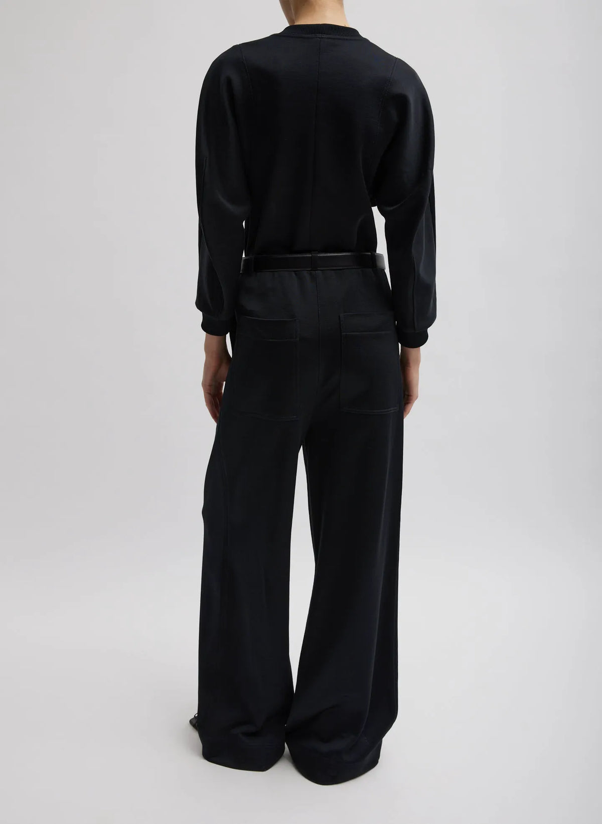 Silk Terry Pleated Pull On Pant