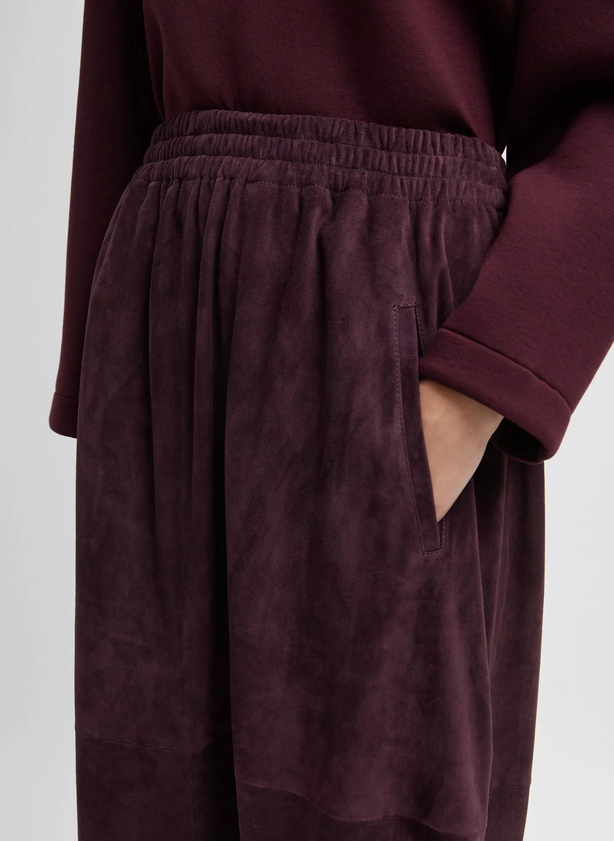 Cassiterite Suede Pull On Full Skirt