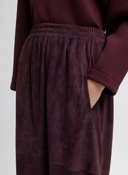Cassiterite Suede Pull On Full Skirt