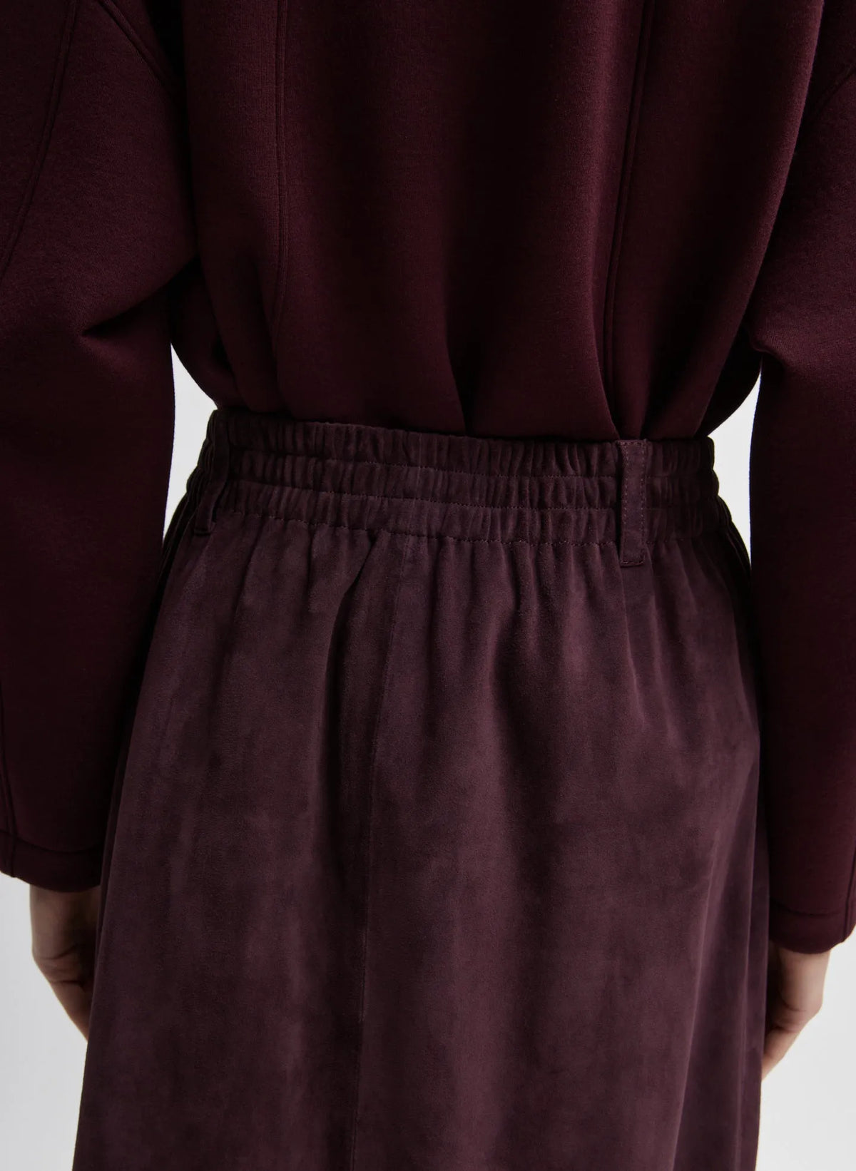 Cassiterite Suede Pull On Full Skirt