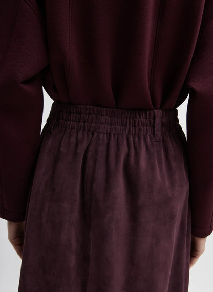 Cassiterite Suede Pull On Full Skirt