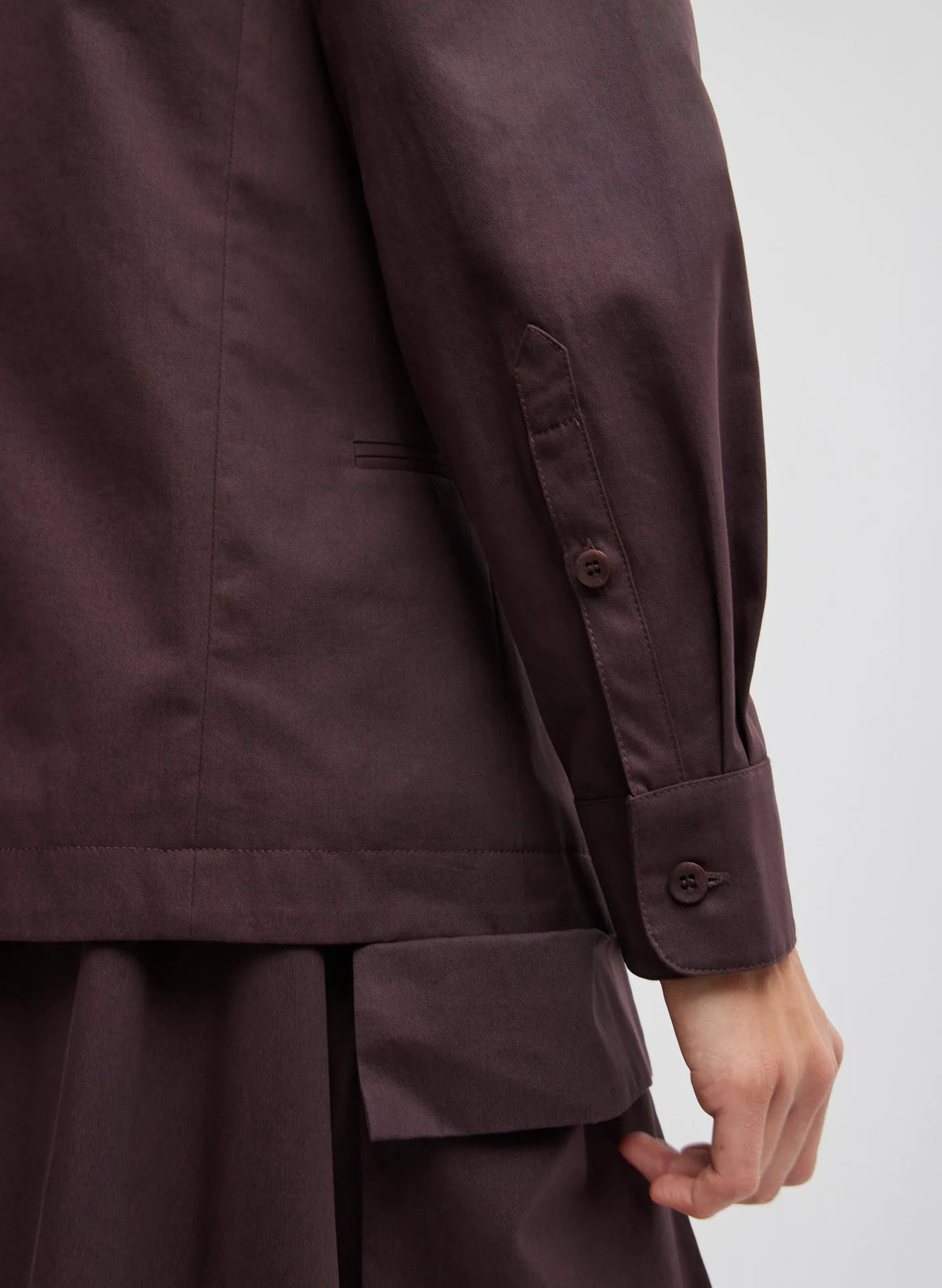 Bio Twill Boatneck Shirt Jacket