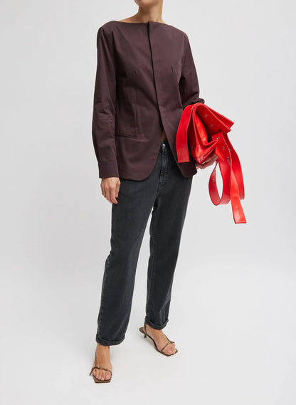 Bio Twill Boatneck Shirt Jacket