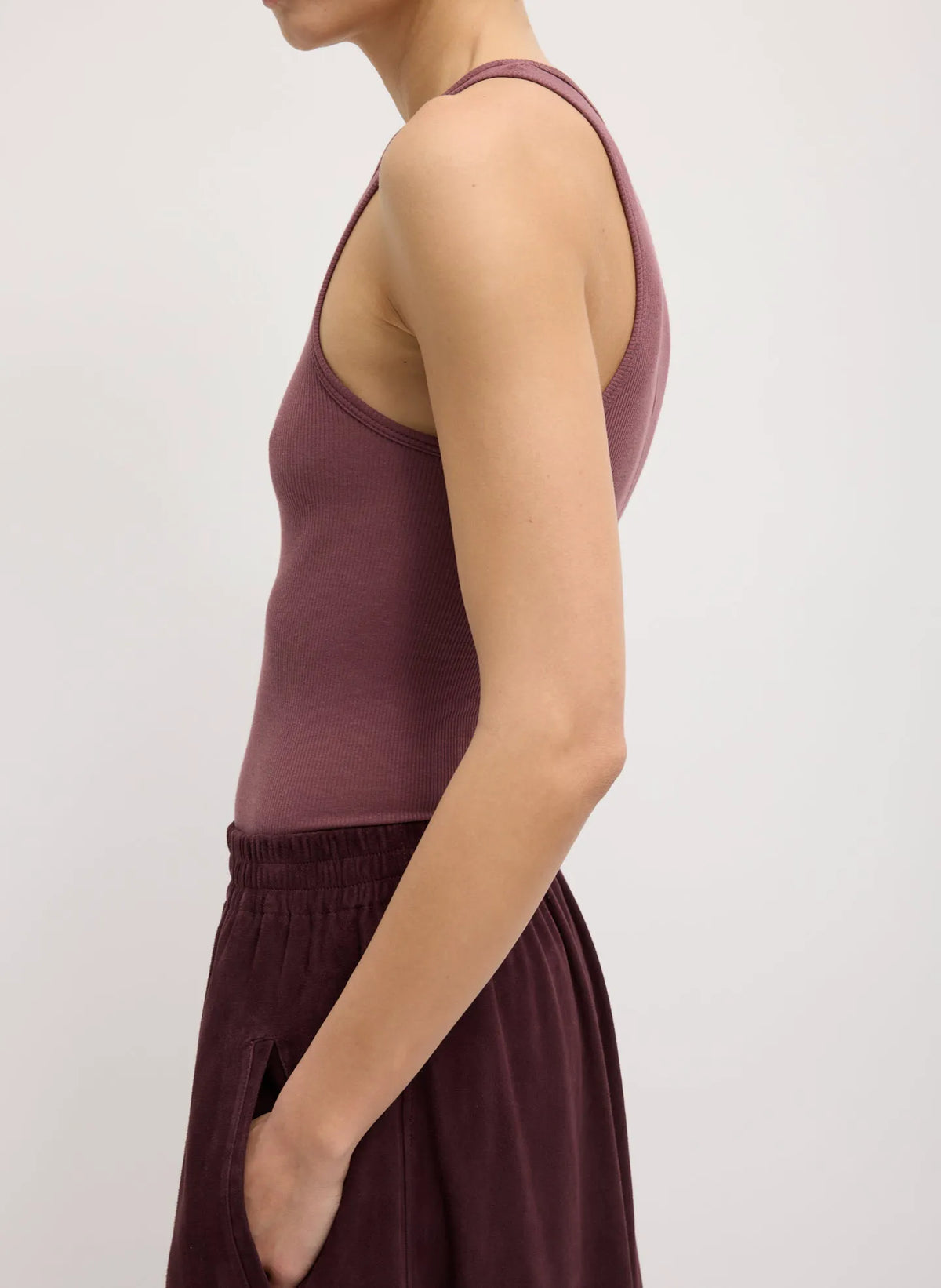 Cassiterite Suede Pull On Full Skirt