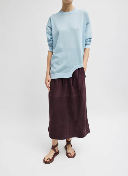 Cassiterite Suede Pull On Full Skirt