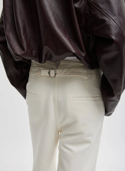 Distressed Garment Dyed Cotton Dobby Barry Jean
