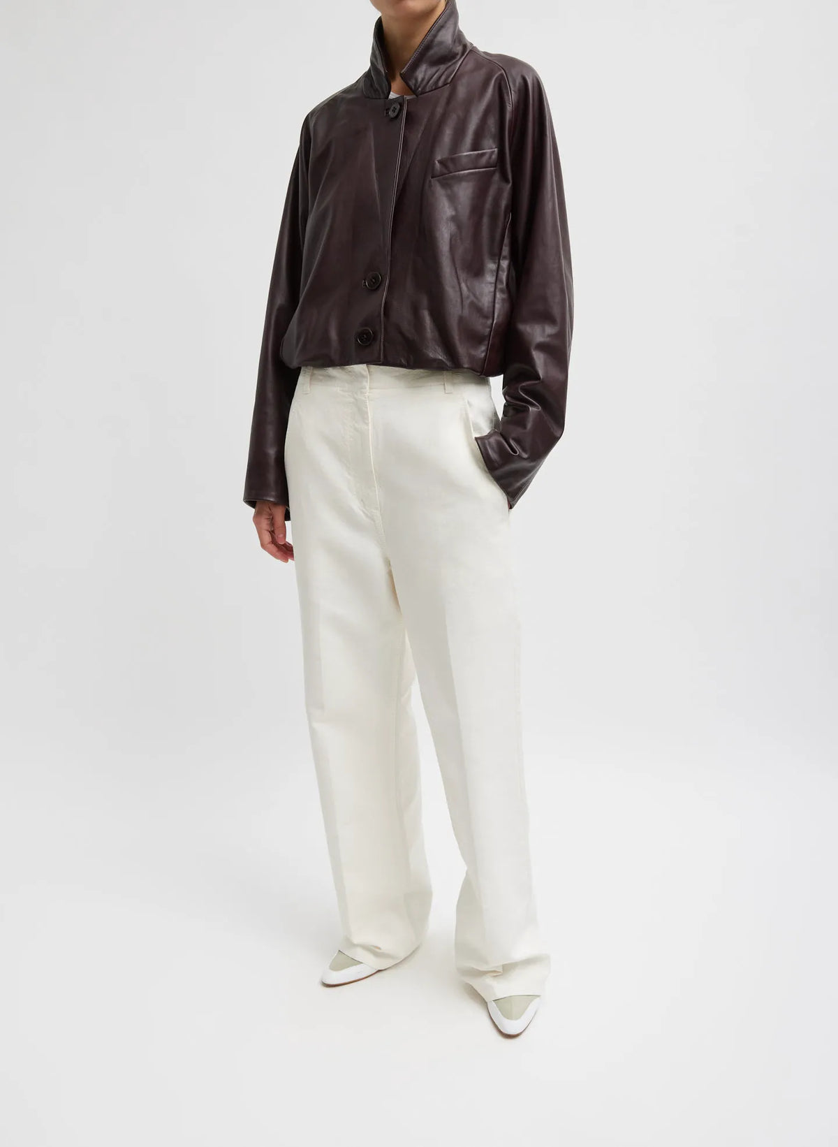 Distressed Garment Dyed Cotton Dobby Barry Jean