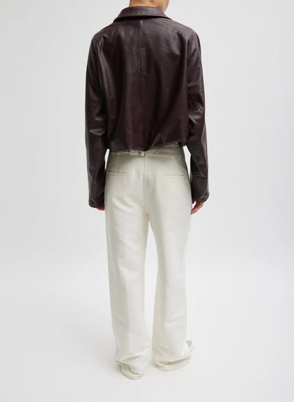 Distressed Garment Dyed Cotton Dobby Barry Jean