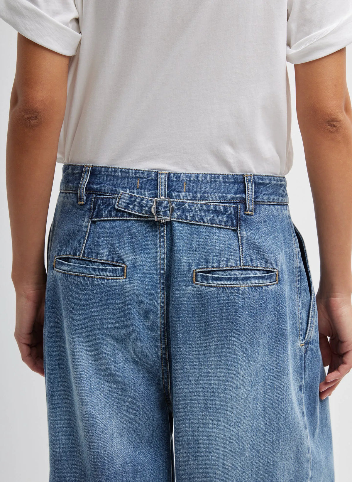 Spring Denim Triple Pleat Jean