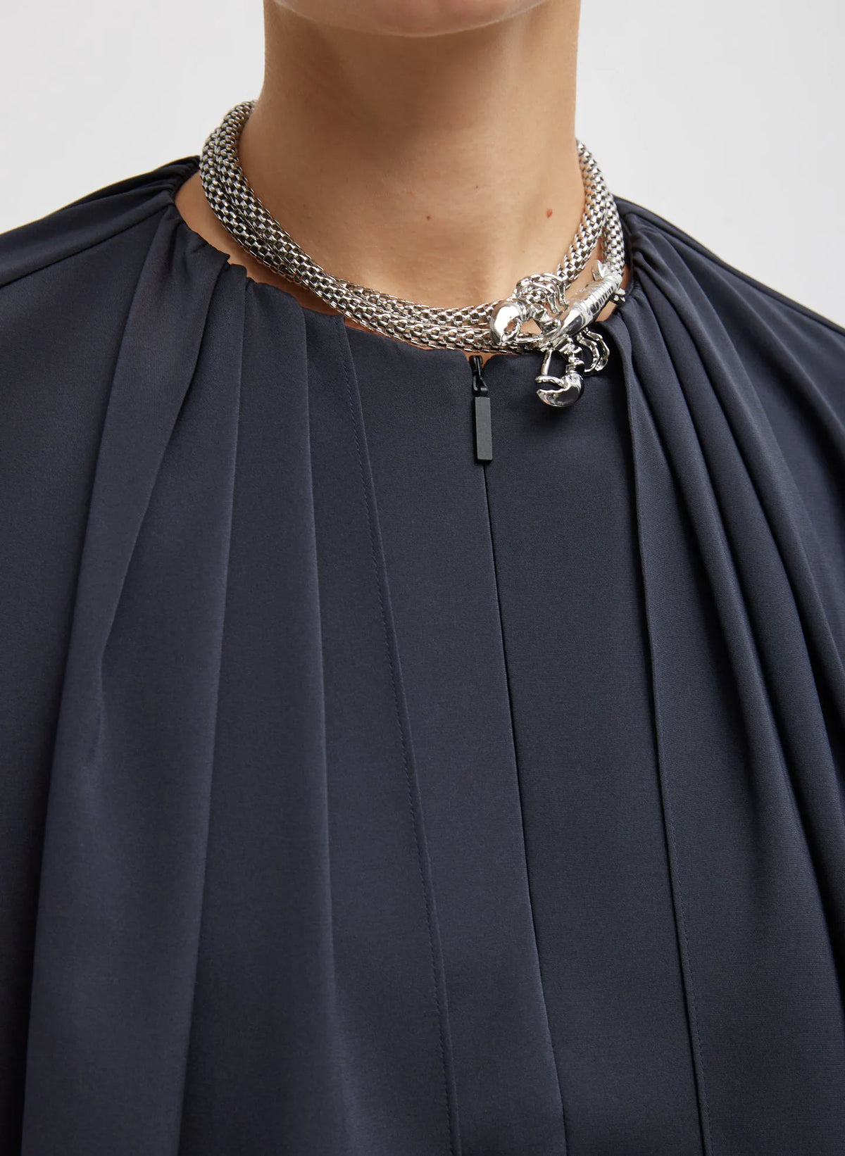 Stretch Silk Nylon Cape Top