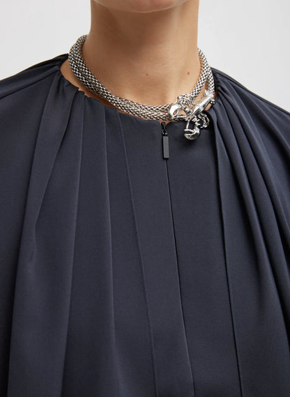 Stretch Silk Nylon Cape Top