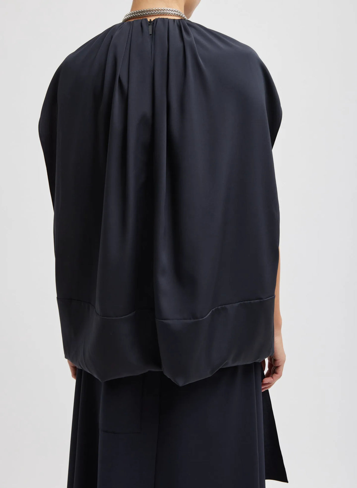 Stretch Silk Nylon Cape Top