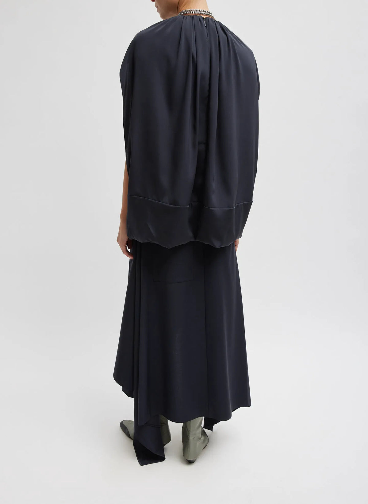 Stretch Silk Nylon Cape Top