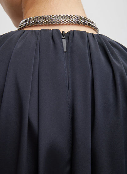 Stretch Silk Nylon Cape Top