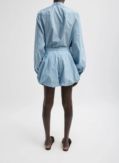 Striped Tech Poplin Bubble Short