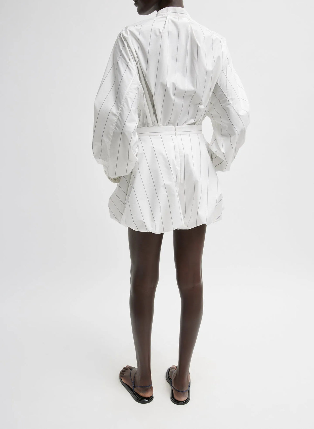 Striped Tech Poplin Bubble Short